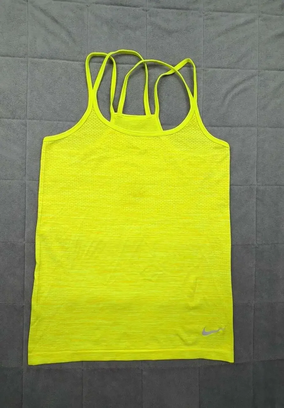 Nike Women's Dri-FIT Seamless Racerback Training Tank Top Neon Yellow